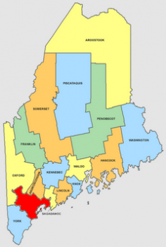 Das Cumberland County im Bundesstaat Maine