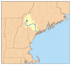 Der Fluß in New Hampshire und Maine