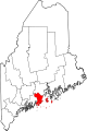 Karte, das Knox County markiert