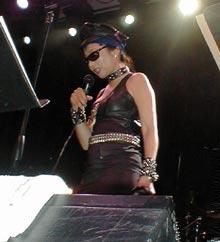Amy Tan auf einem Konzert der Rock Bottom Remainders